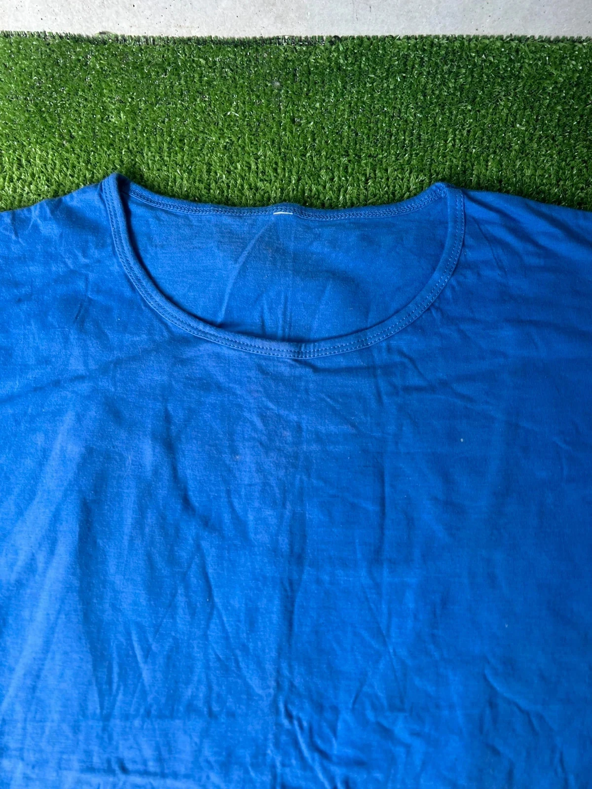 Short sleeve navy blue blouse size 46 – photo 4